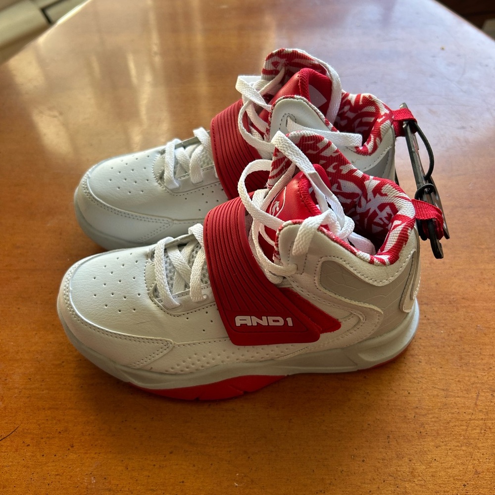 AND1 Kids Sneakers - White and Red
